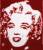 " Marylin Monroe" peinte avec du sang